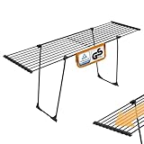 Yoursol Wäscheständer Florenz in Schwarz, Wäscheleine ausziehbar mit 20 m...