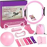DAILIENFUS Pilates Set Pilates Ring Zubehör Set 13 Teiliges mit Yoga Ball, Yoga...