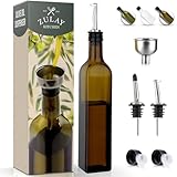 Zulay Olivenöl flasche für die Küche – Glas-Olivenöl-Spender-Flasche mit 2...