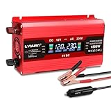 LVYUAN Wechselrichter 12V 230V 1500W Spannungswandler Stromumwandler Inverter...