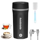 Reise Wasserkocher Klein Elektrische Wassertasse 500ML Tragbarer Mini-Heizbecher...