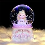 SYXLS Kristallkugel Schloss Schneekugel Geschenk, Manueller Schneefall,...