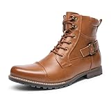 Bruno Marc Herren Motorrad Stiefel Schnürstiefel Boots Klassische Chukka Biker...