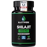 Himalaya Shilajit original - 3 MONATE VORRAT - 180 Kapseln / 1300 mg - Mumijo...