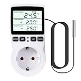 Digitales Thermostat Steckdose 250V mit Temperaturfühler & LCD -...