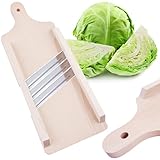 BAUSTER® Krauthobel aus Buchenholz mit Edelstahlklingen – Traditioneller...