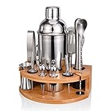 Cocktail Shaker Set,Esmula 750ML 12 Teiliges Edelstahl Barkeeper Kit Geschenk...