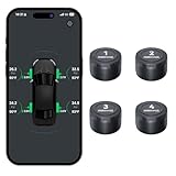 OBEST Bluetooth Reifendruckkontrollsystem mit 4 externen Sensoren, Bluetooth...