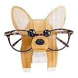INIFLM Holz-Tier-Brillenhalter, handgefertigter Brillenhalter, Corgi-Form,...