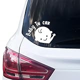 P007 | Baby in Car Aufkleber 14cm x 10cm Auto Sticker Babyaufkleber...