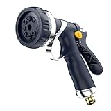 VOXON Gartenbrause, Metall Hochdruck Garten Handbrause mit 8-Funktionen...