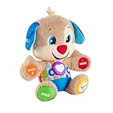 Fisher-Price Lernspaß-Hündchen mit drei Stufen | sprechendes Kuscheltier mit...