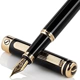 Scriveiner Schwarzer Füllfederhalter Füller Edel mit Echtvergoldung, Schmidt...