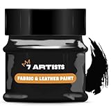 7 Artists Stoffmalfarbe, Lederfarbe 50ml Schwarz | Stoffmalfarben Waschfest |...