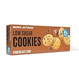 BODY ATTACK LOW SUGAR COOKIES - Chocolate Chip - 130 g - Köstliche Sorten mit...