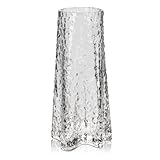 Dekovase Glasvase Dekorative Blumenvase aus Glas mit Sternförmiger Boden,...