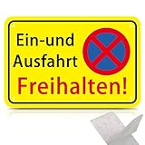 Einfahrt Ausfahrt Freihalten Schilder Metall Aluminium, 30X20 cm,Parken Verboten...