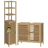 Bellamio Newa Badmöbel-Set – Waschbeckenunterschrank mit 2 Fächern &...