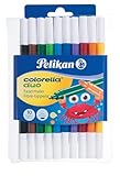 Pelikan 973172 Fasermaler Colorella Duo, 1 Set, 10-farbig