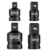 4 STK Stecknuss Adapter Set, 1/4 Auf 3/8,1/2 Auf 3/8 Satz, Stecknussadapter Set...
