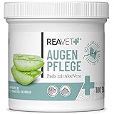 ReaVET Augenpflege Hund 100 Stück – Augenpads Hund I Sanfter Augenreiniger...