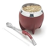 balibetov Yerba Mate Becher und Bombilla Set, inklusive Edelstahl Yerba Mate...