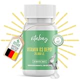 Vitabay Vitamin D3 20000 I.E. - 120 VEGANE Vitamin D Tabletten - Vitamin D...