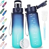AOPREL Trinkflasche 1l, Trinkflasche Sport Tritan & BPA-Frei Wasserflasche Mit...