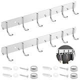 WYYFXY® 2 Stück Küche Hakenleiste Edelstahl Kleiderhaken Wand...