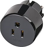 Brennenstuhl Reisestecker / Reiseadapter (Reise-Steckdosenadapter für: Schutzkontakt Steckdose und USA, Japan Stecker) schwarz