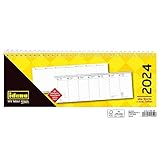 Idena 11050 - Tischkalender 2024 quer, 286 x 101 mm, 1 Woche auf 2 Seiten,...