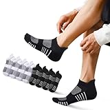 EKSHER Sneaker Socken Damen 39-42 Baumwolle Socken Herren Schwarz 8 Paar Weiß...