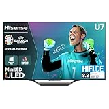 Hisense 55U7NQ 139cm (55 Zoll) Fernseher, 4K Mini LED ULED HDR Smart TV, Quantum...