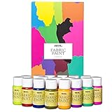 Nazca Colors Permanente und Waschfest Textilfarbe – Set 16 Farben x 30 ml...