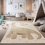 TT Home Kinderzimmer Teppich Spielteppich Hoch-Tief-Effekt Motiv Dino...