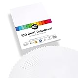 perfect ideaz • 100 Blatt Ton-Papier DIN-A5, Weiß, 120 g/m², MADE IN...