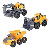Dickie Toys - Volvo Baustellenfahrzeuge ab 3 Jahre - Construction Set mit...