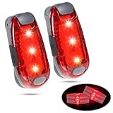 ertlutw LED Sicherheitslicht, 2 Rote LED Blinklicht Schulranzen USB Aufladbar...