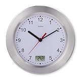Hama Badezimmeruhr (Baduhr mit Saugnapf, Uhr mit Thermometer, Wanduhr ohne...