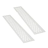 sossai® Aluminium Lüftungsgitter - Alucratis (2 Stück) | Rechteckig - Maße:...