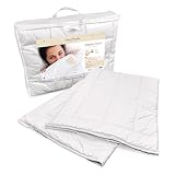 AlpenXund ZirbenFamilie Zirben-Bettdecke 140 x 200 cm, Schurwolle und...