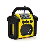 Metronic 477217 Baustellenradio Bluetooth tragbar FM stoßfest/Musikleistung...