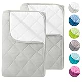 wometo 2 Stück Microfaser Sommer Steppbett Wende-Design 135x200 oekoTex - weiß...