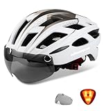 Shinmax Fahrradhelm Herren Damen Fahrradhelm mit Visier Magnetische Abnehmbarer...