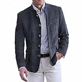 SOOUICKER Sakko Herren Sportlich Modern Jackett Vintage Blazer Casual...