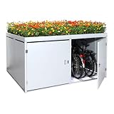 Mendler 4er-Fahrradgarage mit Pflanzkasten HWC-L56b, Fahrradbox, abschließbar...