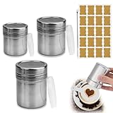 benlidoner 3 Stück Puderzuckerstreuer, Mehlstreuer mit Deckel, Edelstahl...