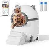 EROMMY Selbstreinigende Katzentoilette,75 L automatisches katzenklo mit APP,Sieb...
