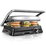 Aigostar Samson 30KLU- XXL Kontaktgrill Panini Grill,Sandwich Maker,2000 Watt,...