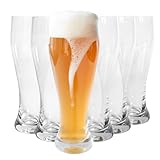 Sendez 6 Weizengläser 0,5L (max. 580ml) Biergläser Bierglas Weissbiern...